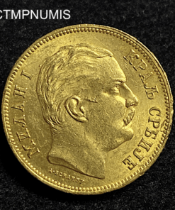 ,MONNAIE,SERBIE,20,DINARA,OR,1882,