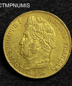 ,MONNAIE,20,FRANCS,OR,LOUIS,PHILIPPE,1833,B,ROUEN,