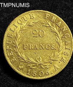 ,MONNAIE,20,FRANCS,OR,NAPOLEON,1806,