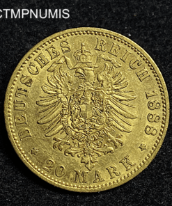 ,MONNAIE,PRUSSE,20,MARK,OR,1888,