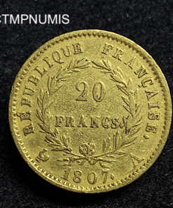 ,MONNAIE,20,FRANCS,OR,NAPOLEON,,1807,