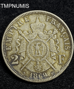 ,MONNAIE,2,FRANCS,ARGENT,NAPOLEON,1869,SUP,