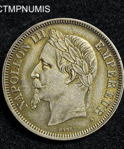 ,MONNAIE,2,FRANCS,ARGENT,NAPOLEON,1869,SUP,