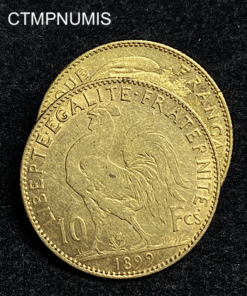 ,MONNAIE,10,FRANCS,OR,COQ,1899,