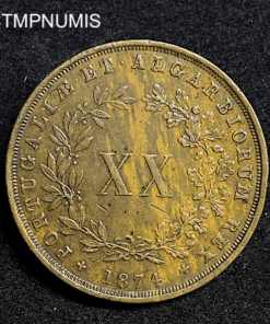 ,MONNAIE,PORTUGAL,LOUIS,XX,REIS,1874,