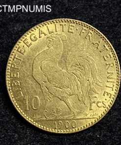 ,MONNAIE,10,FRANCS,OR,COQ,1900,