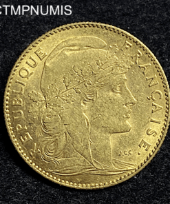 ,MONNAIE,10,FRANCS,OR,COQ,1900,