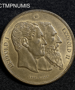 ,BELGIQUE,MEDAILLE,5,FRANCS,1830,1880,