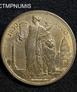 ,BELGIQUE,MEDAILLE,5,FRANCS,1830,1880,
