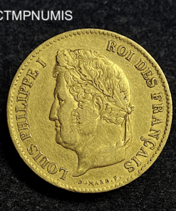 ,MONNAIE,40,FRANCS,OR,LOUIS,PHILIPPE,1833,