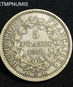 ,MONNAIE,5,FRANCS,HERCULE,1870,ARGENT,