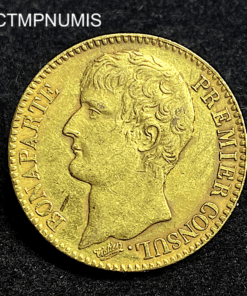 ,MONNAIE,40,FRANCS,OR,CONSULAT,BONAPARTE,AN,12,