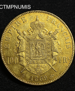 ,MONNAIE,100,FRANCS,OR,NAPOLEON,1869,