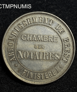 ,JETON,ARGENT,NOTAIRES,BREST,FINISTERE,