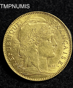 ,MONNAIE,10,FRANCS,OR,COQ,1910,