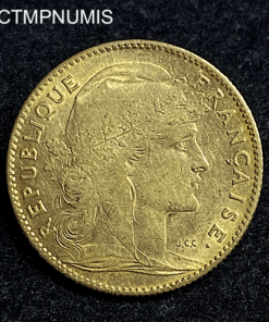 ,MONNAIE,10,FRANCS,OR,COQ,1909,
