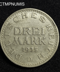 ,MONNAIE,ALLEMAGNE,3,MARK,1925,D,