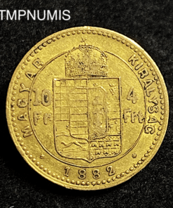 ,MONNAIE,HONGRIE,10,FRANCS,4,FORINT,1882,
