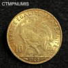 ,MONNAIE,10,FRANCS,OR,COQ,1908,