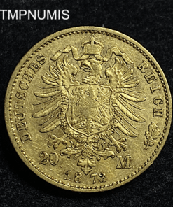 ,MONNAIE,BAVIERE,20,MARK,OR,1873,