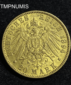 ,MONNAIE,ALLEMAGNE,20,MARK,OR,HAMBOURG,1894,
