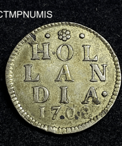 ,MONNAIE,PAYS,BAS,1,DUIT,ARGENT,1702,