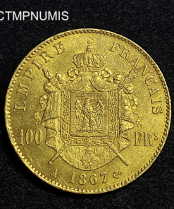 ,MONNAIE,100,FRANCS,OR,NAPOLEON,1867,