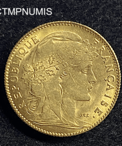 ,MONNAIE,10,FRANCS,OR,COQ,1912,