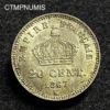 ,MONNAIE,20,CENTIMES,NAPOLEON,1867,K,BORDEAUX,