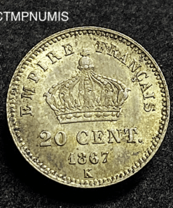 ,MONNAIE,20,CENTIMES,NAPOLEON,1867,K,BORDEAUX,