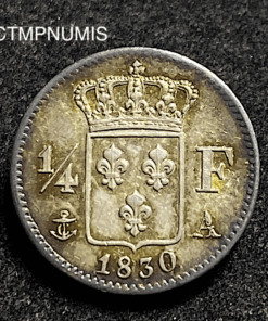 ,MONNAIE,1/4,FRANC,ARGENT,CHARLES,X,1830,
