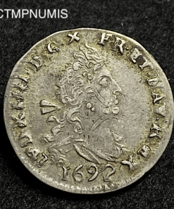 ,MONNAIE,LOUIS,XIV,4,SOLS,AUX,2,L,1692,N,MONTPELLIER,