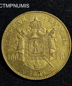 ,MONNAIE,100,FRANCS,OR,NAPOLEON,1869,
