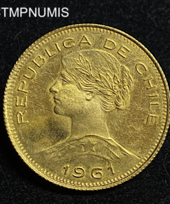,MONNAIE,CHILI,100,PESOS,OR,1961,