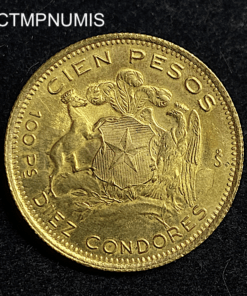 ,MONNAIE,CHILI,100,PESOS,OR,1961,