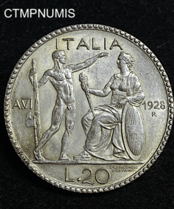 ,MONNAIE,ITALIE,20,LIRE,ARGENT,1928,