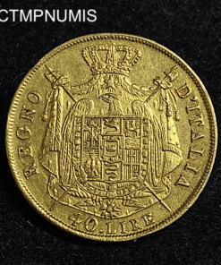,MONNAIE,ITALIE,40,LIRE,OR,1812,AGUZZI,