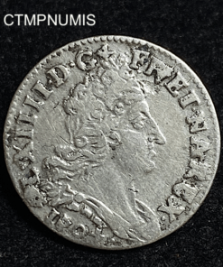 ,MONNAIE,LOUIS,XIV,5,SOLS,AUX,INSIGNES,1704,STRASBOURG,