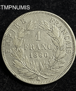 ,MONNAIE,1,FRANCS,ARGENT,NAPOLEON,1860,
