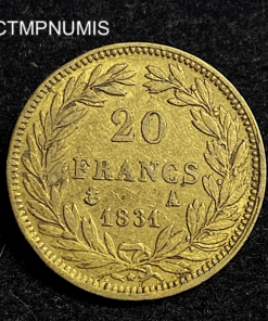 ,MONNAIE,20,FRANCS,OR,LOUIS,PHILIPPE,1831,