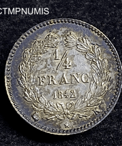 ,MONNAIE,1/4,FRANC,ARGENT,LOUIS,PHILIPPE,1842,K,BORDEAUX,