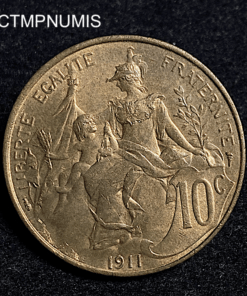,MONNAIE,10,CENTIMES,DUPUIS,1911,SPL,