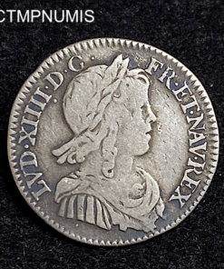 ,MONNAIE,1/12,ECU,MECHE,LONGUE,LOUIS,XIV,1653,