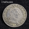 ,MONNAIE,5,SOLS,INSIGNES,LOUIS,XIV,1703,BB,STRASBOURG,