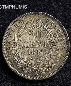 ,MONNAIE,20,CENTIMES,NAPOLEON,III,1854,SPL,