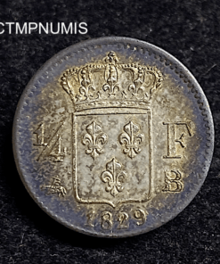 ,MONNAIE,1/4,FRANC,CHARLES,X,1829,B,ROUEN,