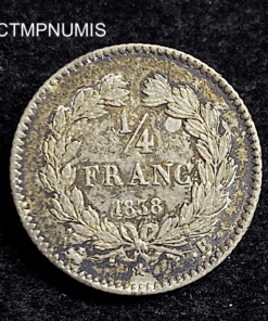,MONNAIE,1/4,FRANC,LOUIS,PHILIPPE,1838,B,ROUEN,