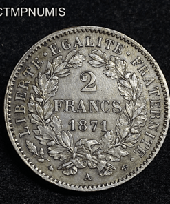 ,MONNAIE,2,FRANCS,ARGENT,CERES,1871,SUP,