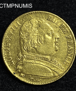,MONNAIE,20,FRANCS,OR,LOUIS,XVIII,1815,