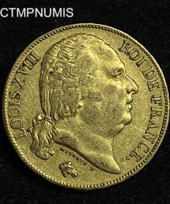 ,MONNAIE,20,FRANCS,OR,LOUIS,XVIII,1819,